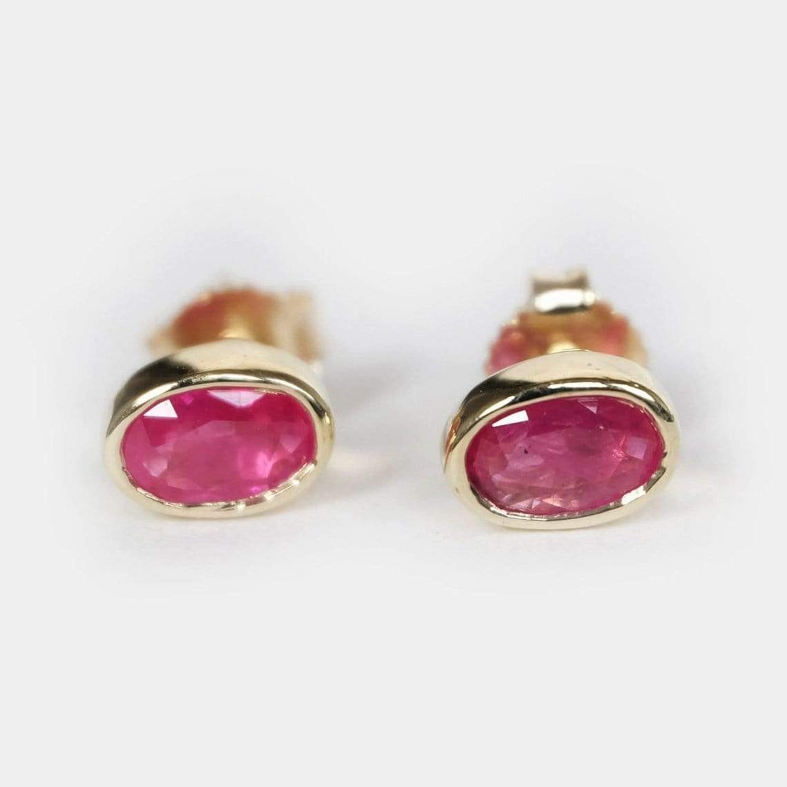 0.60 Carats 14k Solid Gold Ruby Earrings - SOVATS