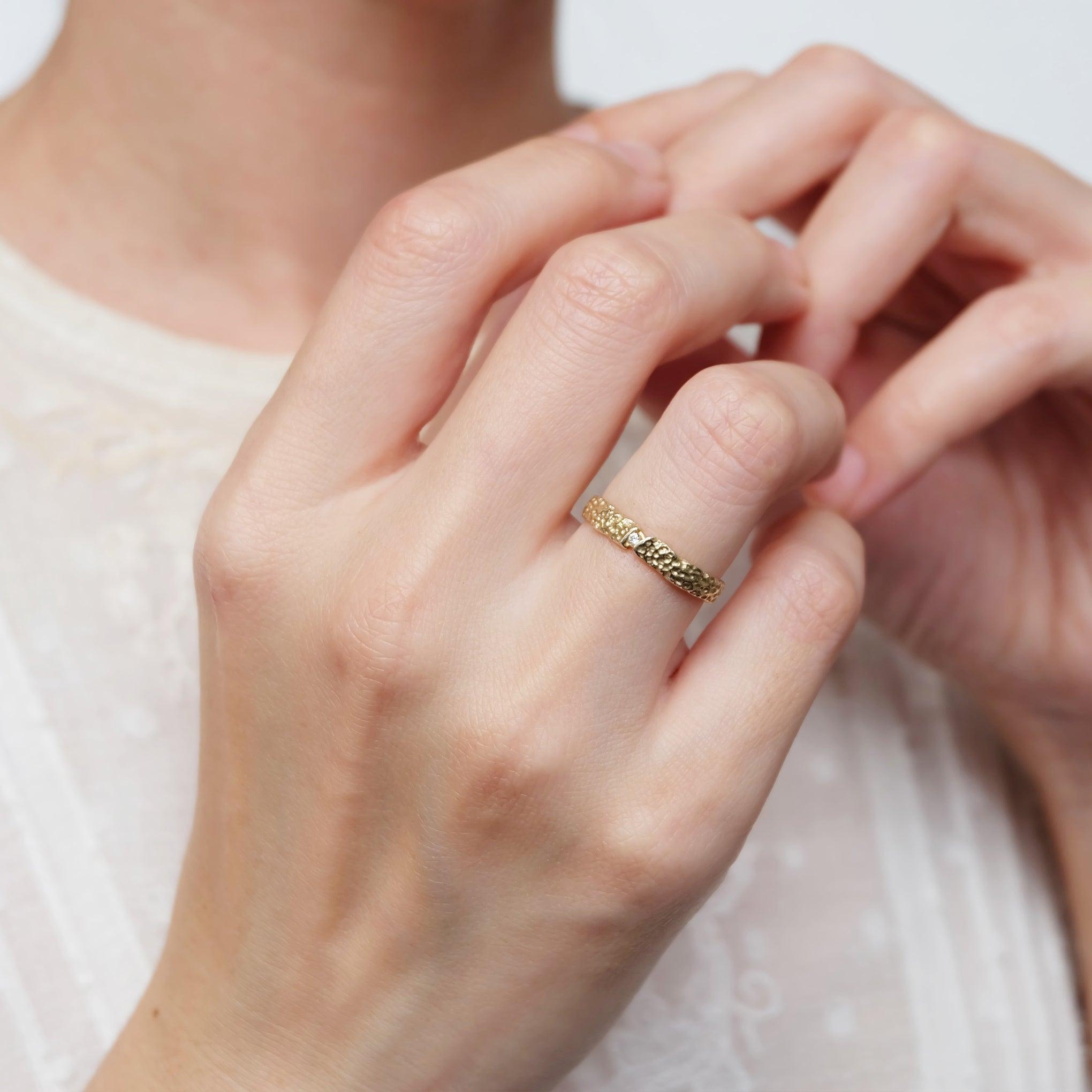 Textured Wedding Ring Set Augusta - SOVATS