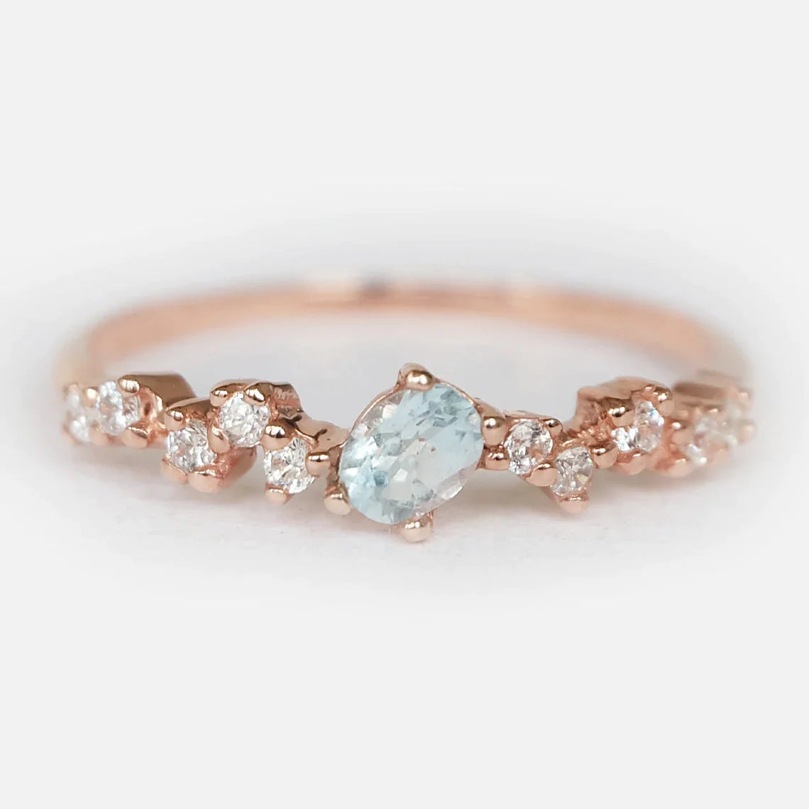 Aquamarine Diamond Ring Agnes - SOVATS