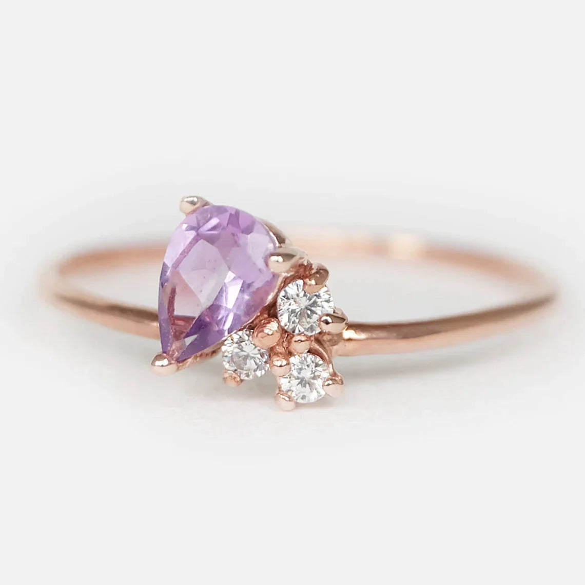 Amethyst Diamond Ring Lin - SOVATS