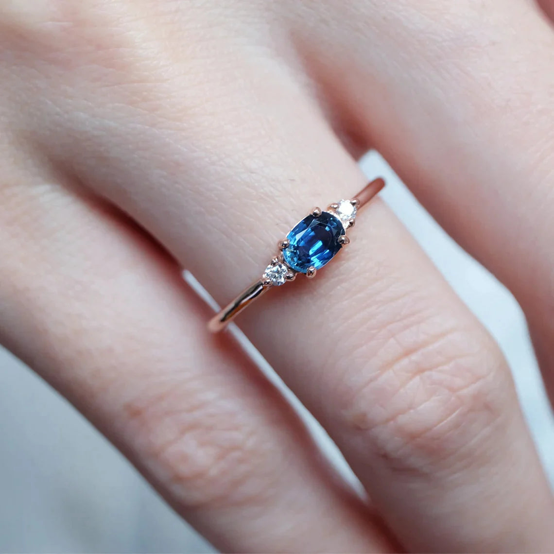 Blue Sapphire Diamond Ring Proviso - SOVATS