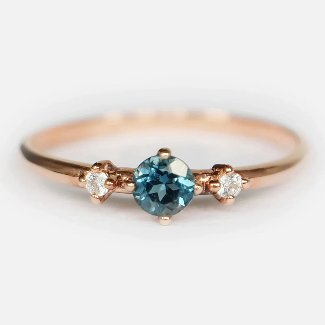 London Blue Topaz Diamond Ring Narcissa - SOVATS