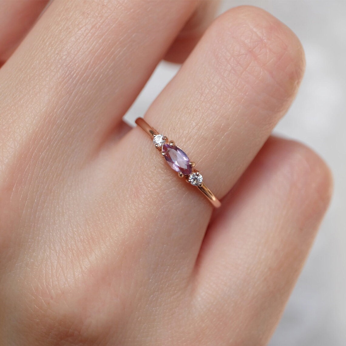 Amethyst Diamond Ring Maria - SOVATS