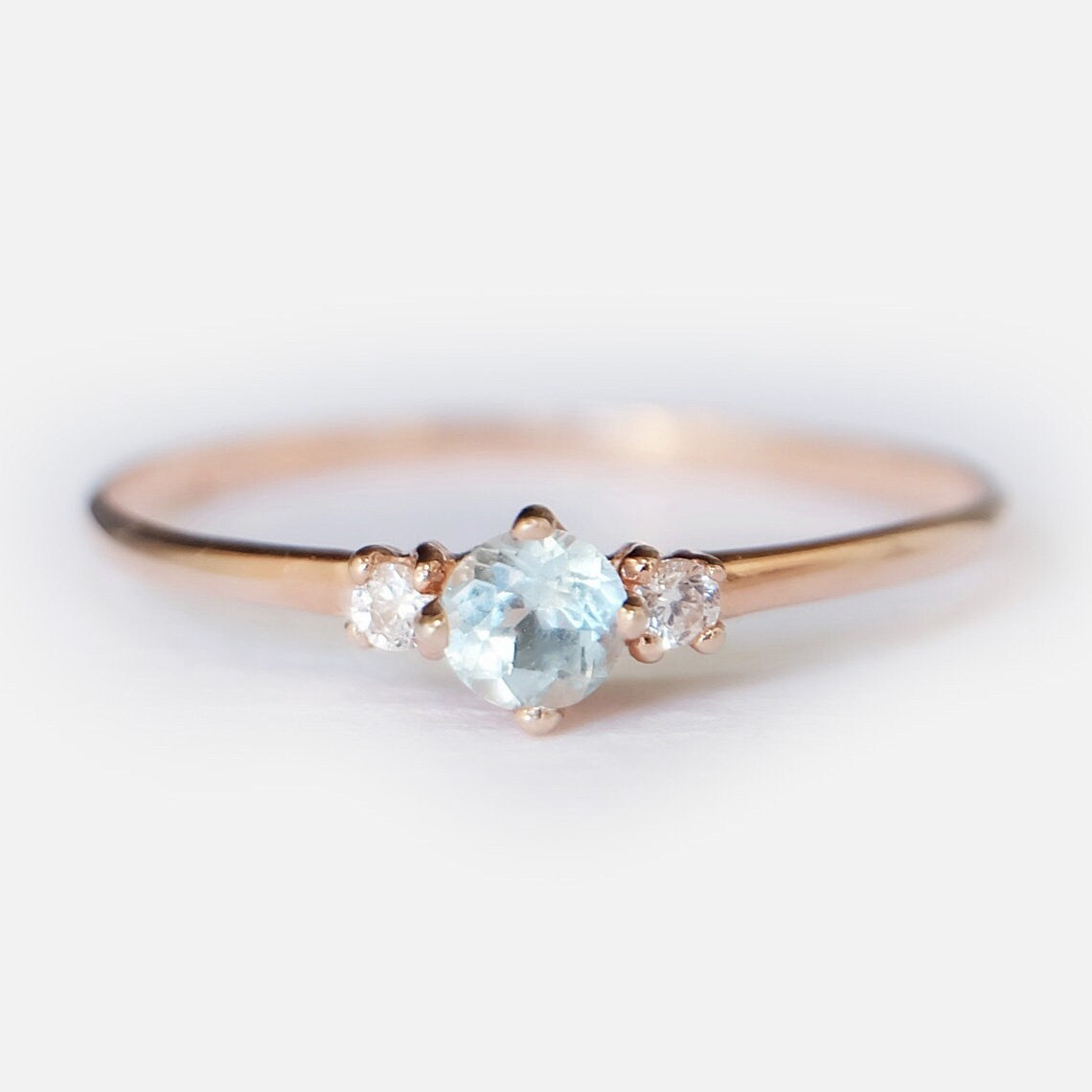 Aquamarine Diamond Ring Toki - SOVATS