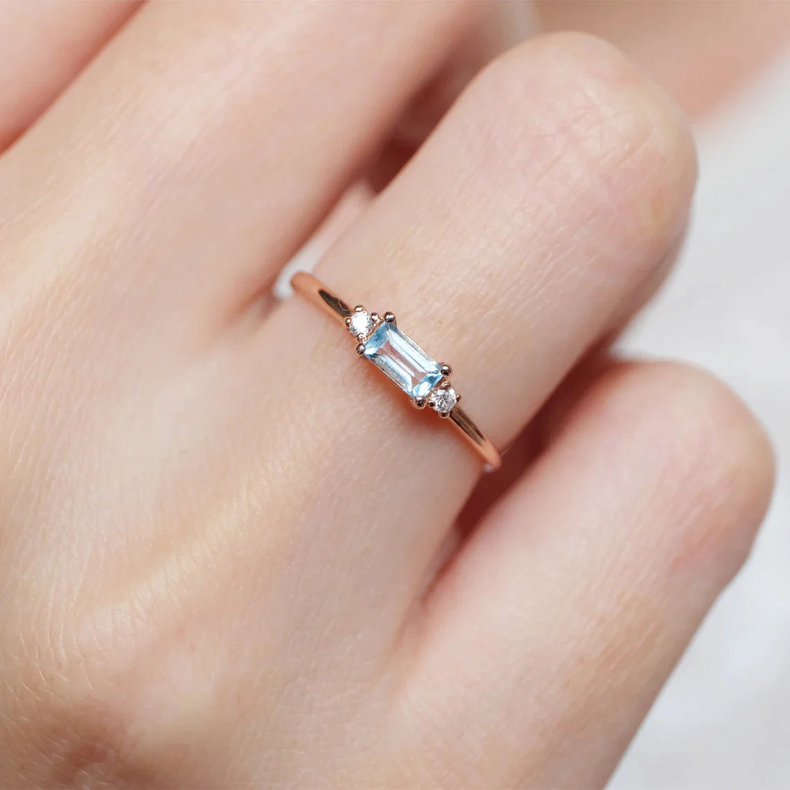 Aquamarine Diamond Ring Lucian - SOVATS