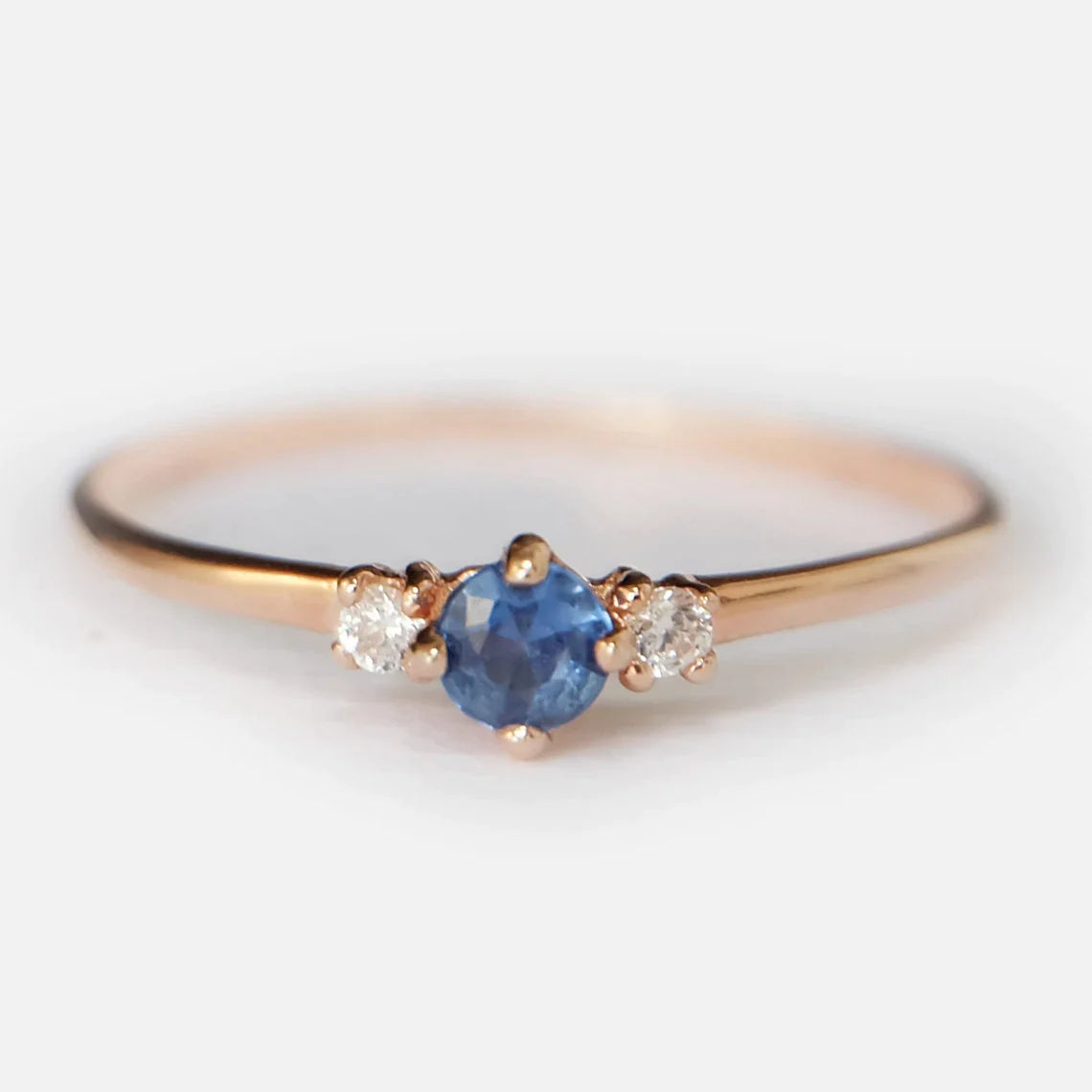 Tiny Blue Sapphire Ring Toki - SOVATS