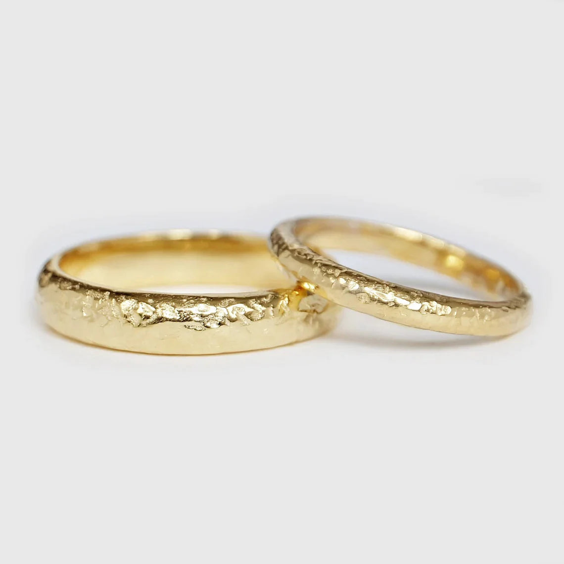 Textured Wedding Ring Set Natalia - SOVATS