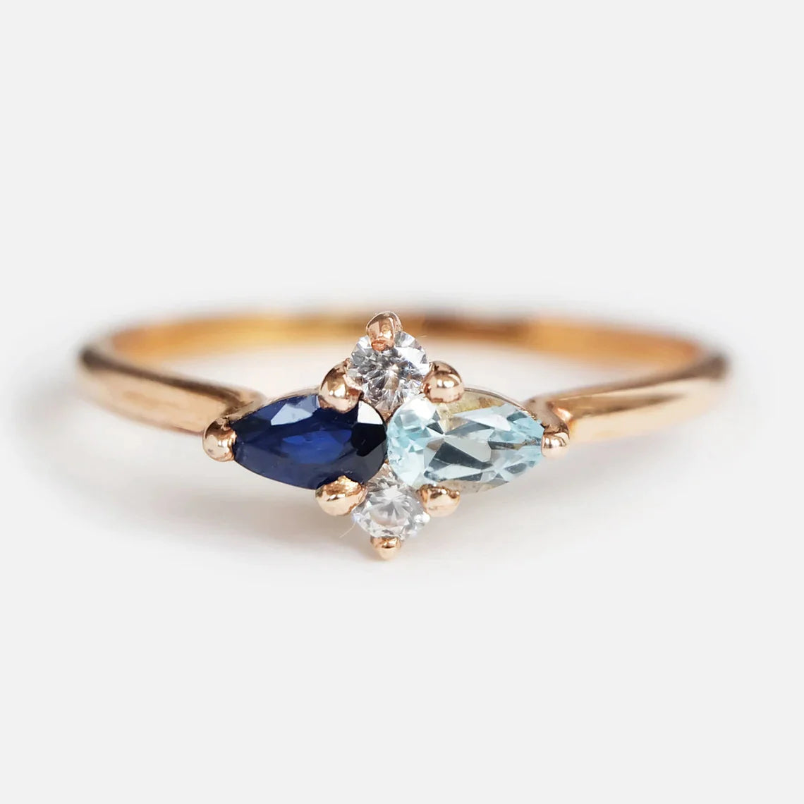 Sapphire Aquamarine Ring Cellinia - SOVATS