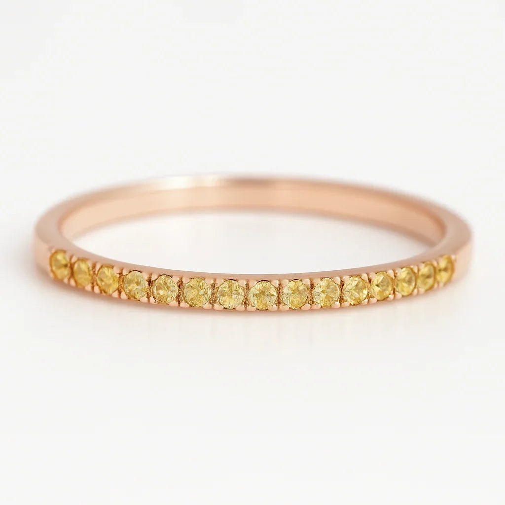 Yellow Diamond Half Eternity Ring Maryam - SOVATS
