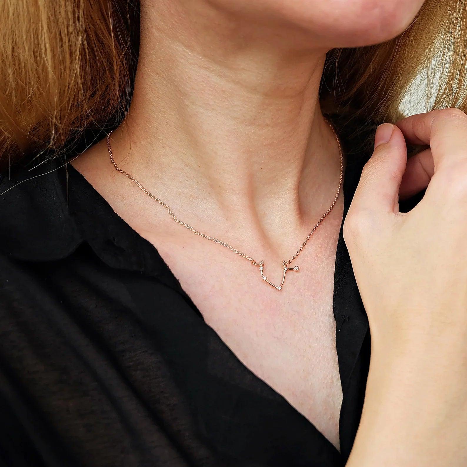 Zodiac Diamond Necklace Aries - SOVATS