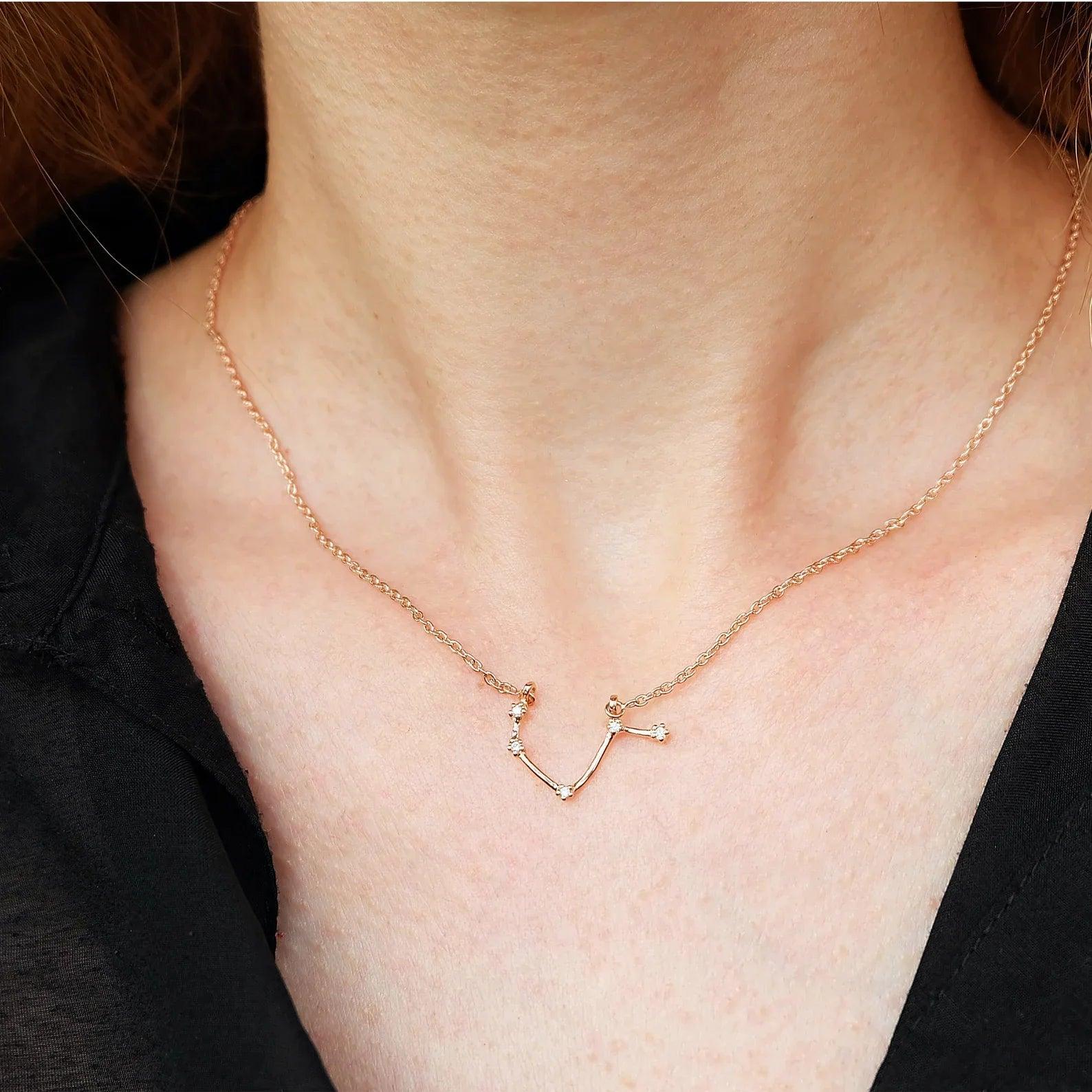 Zodiac Diamond Necklace Aries - SOVATS