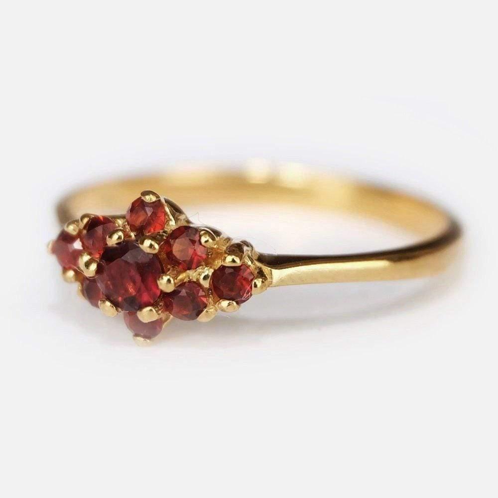 0.04 Carats 14k Solid Gold Garnet Engagement Ring - SOVATS