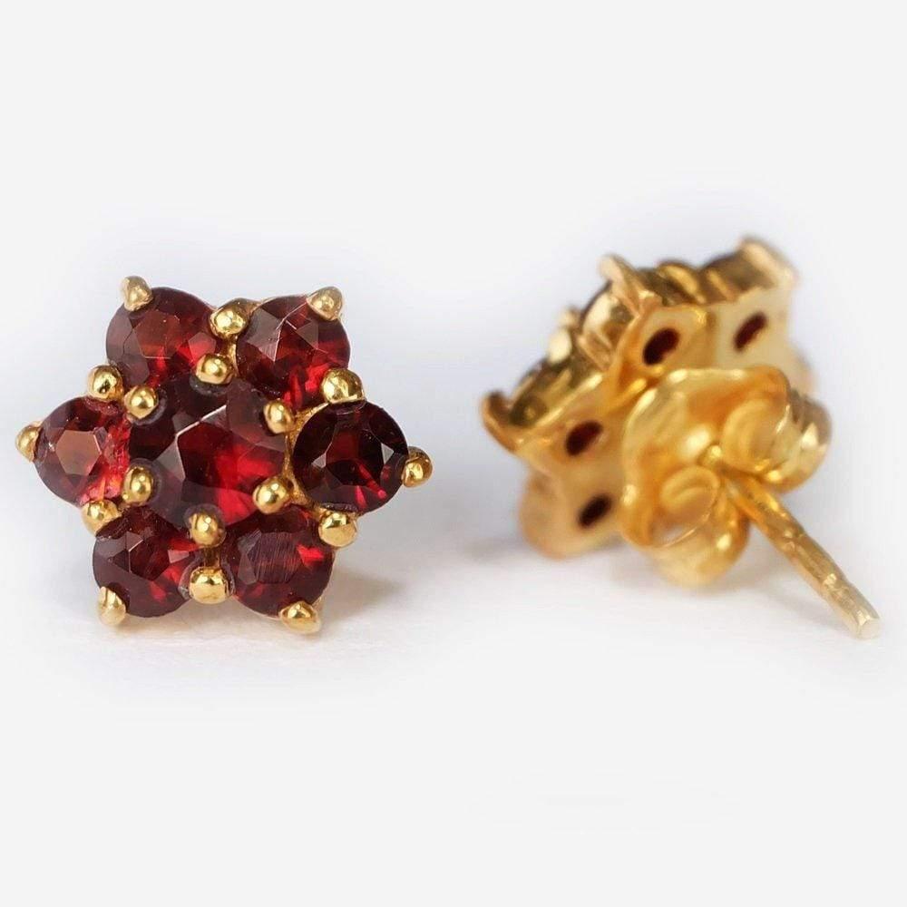 0.40 Carats 14k Solid Gold Garnet Earrings - SOVATS