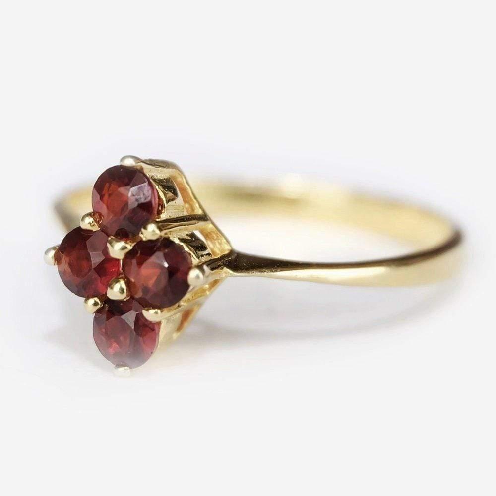 0.60 Carats 14k Solid Gold Garnet Engagement Ring - SOVATS