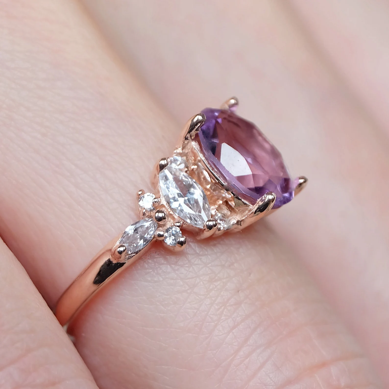 Amethyst Engagement Ring Galia