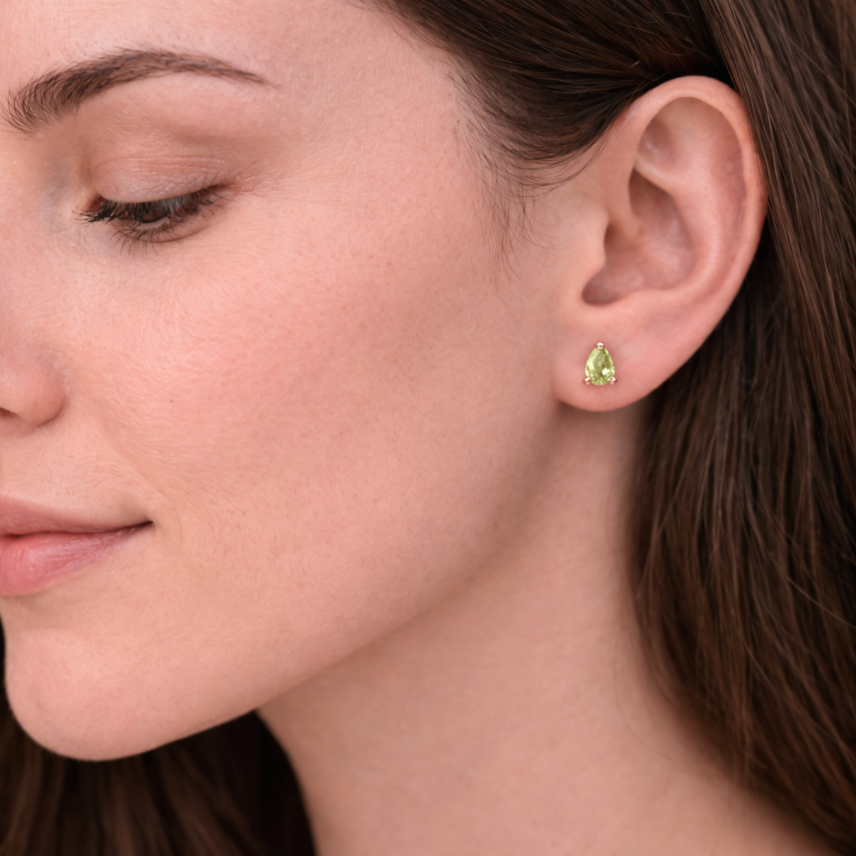 Peridot Gold Earrings Addie
