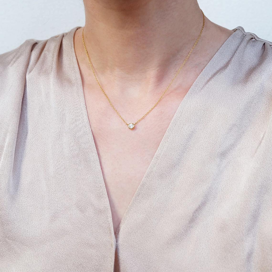 Diamond Solitaire Necklace Eldora
