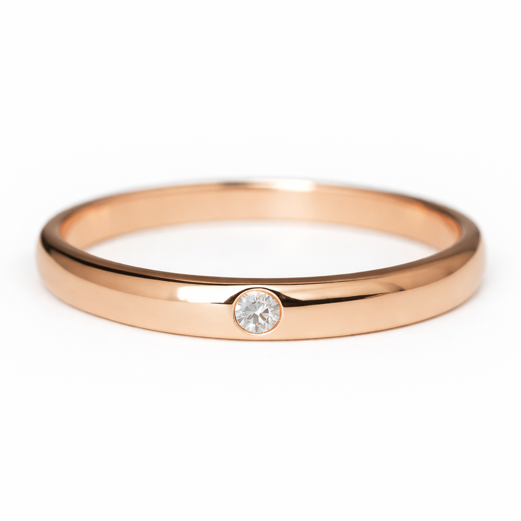 Diamond Band Gold Ring Alda
