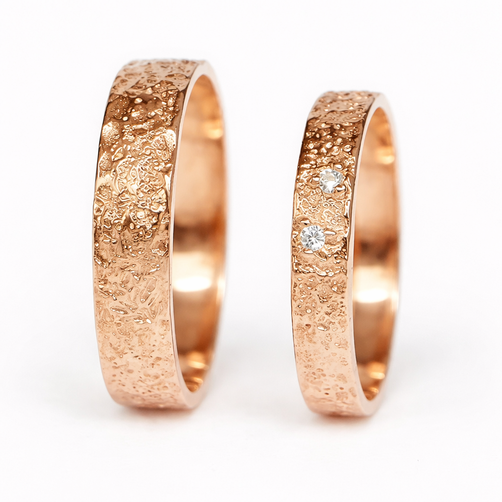 Wedding Diamond Gold Ring Set Fizza