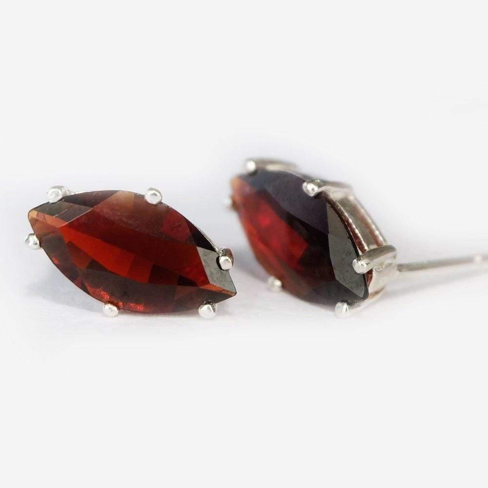 4.20 Carats 14k Solid White Gold Garnet Earrings - SOVATS