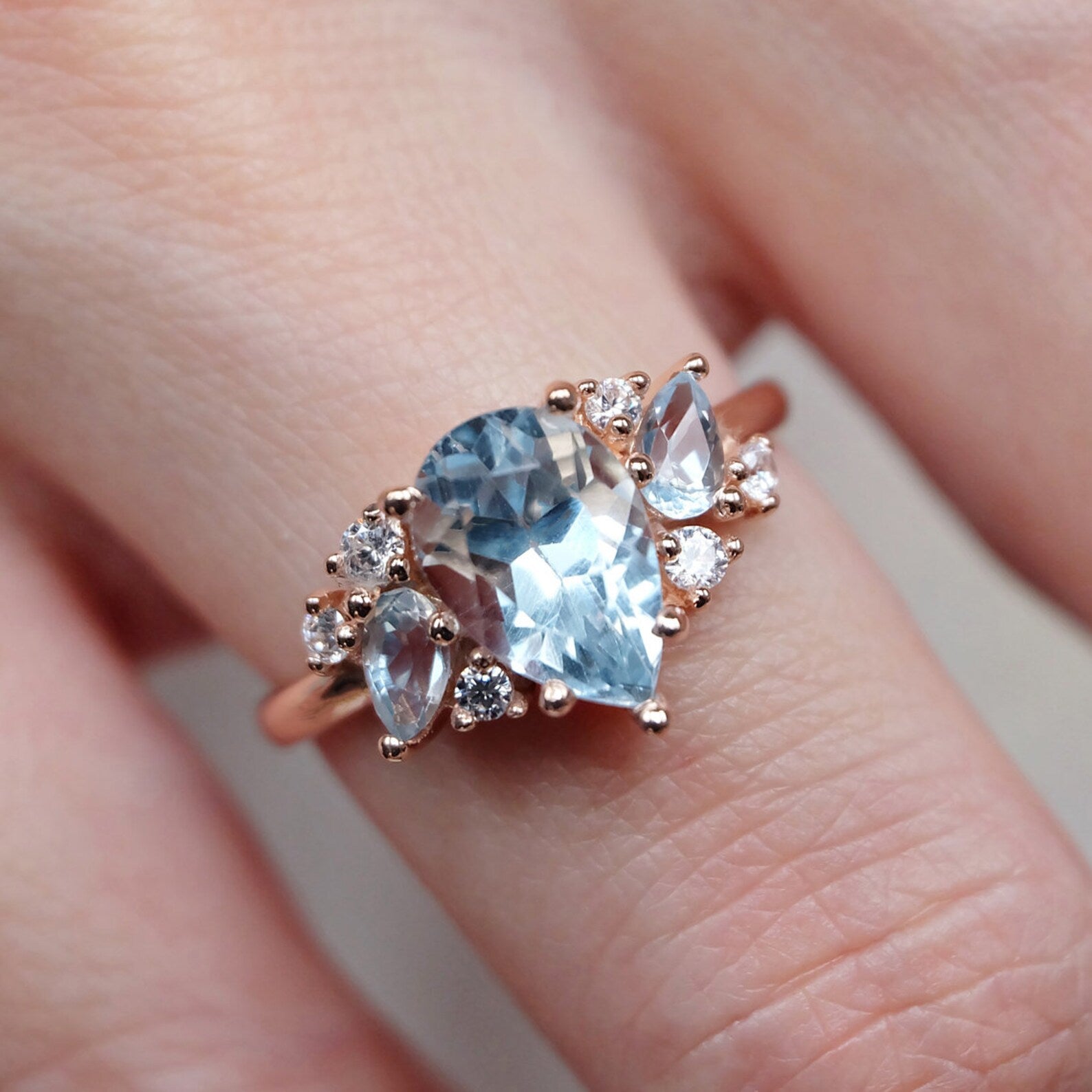 Aquamarine Engagement Ring Salma