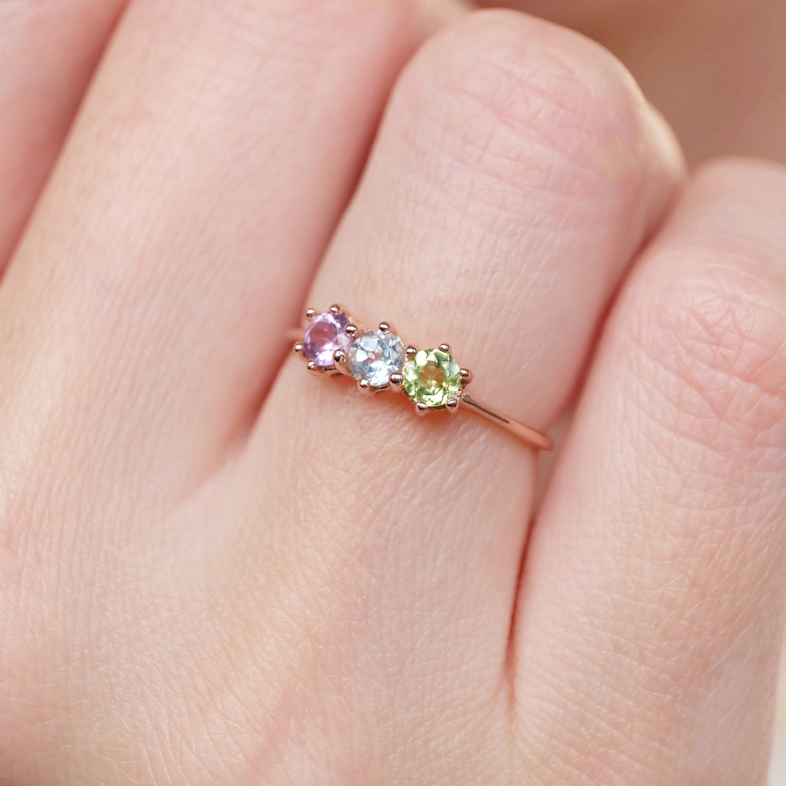 Triple Birthstone Ring Visser