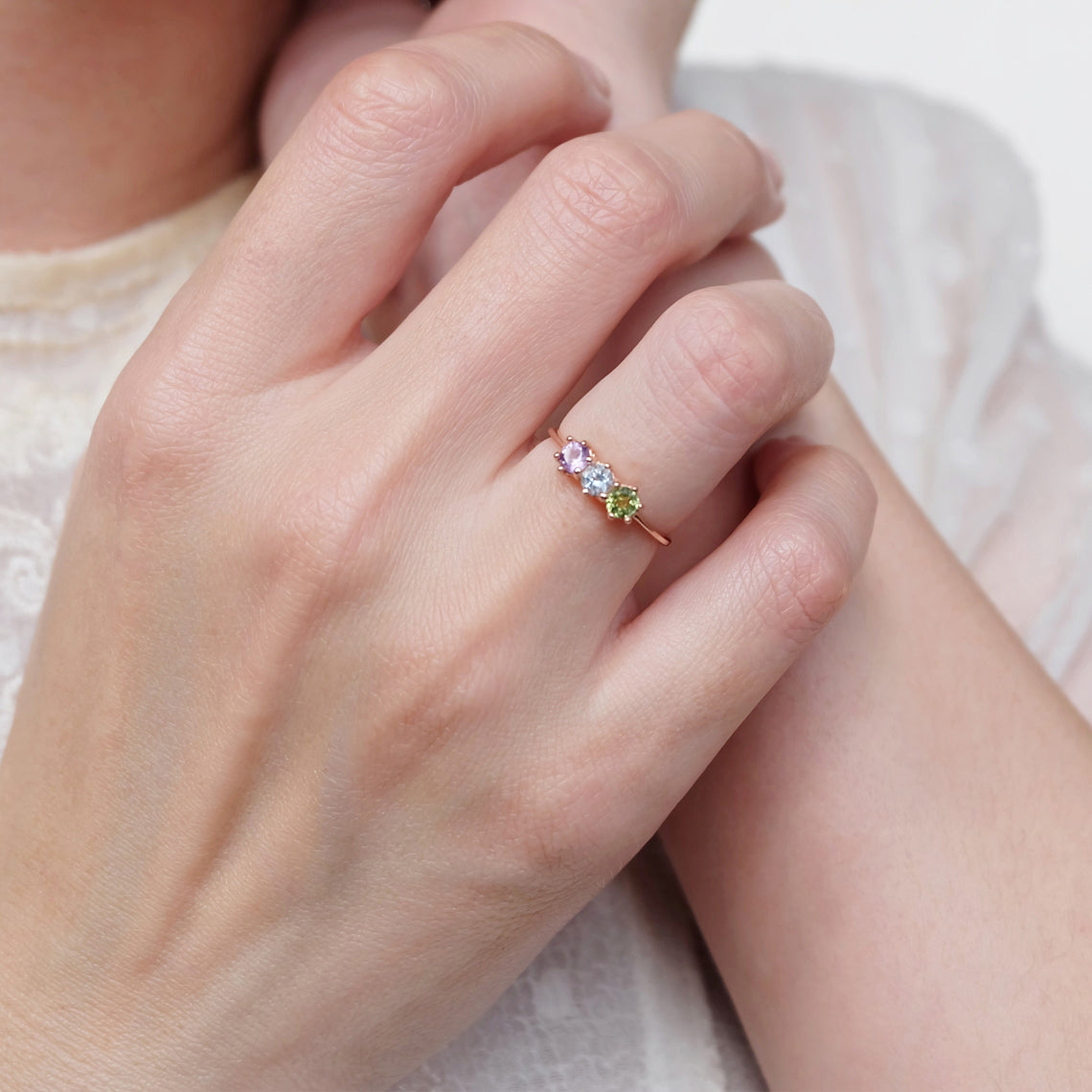 Triple Birthstone Ring Visser