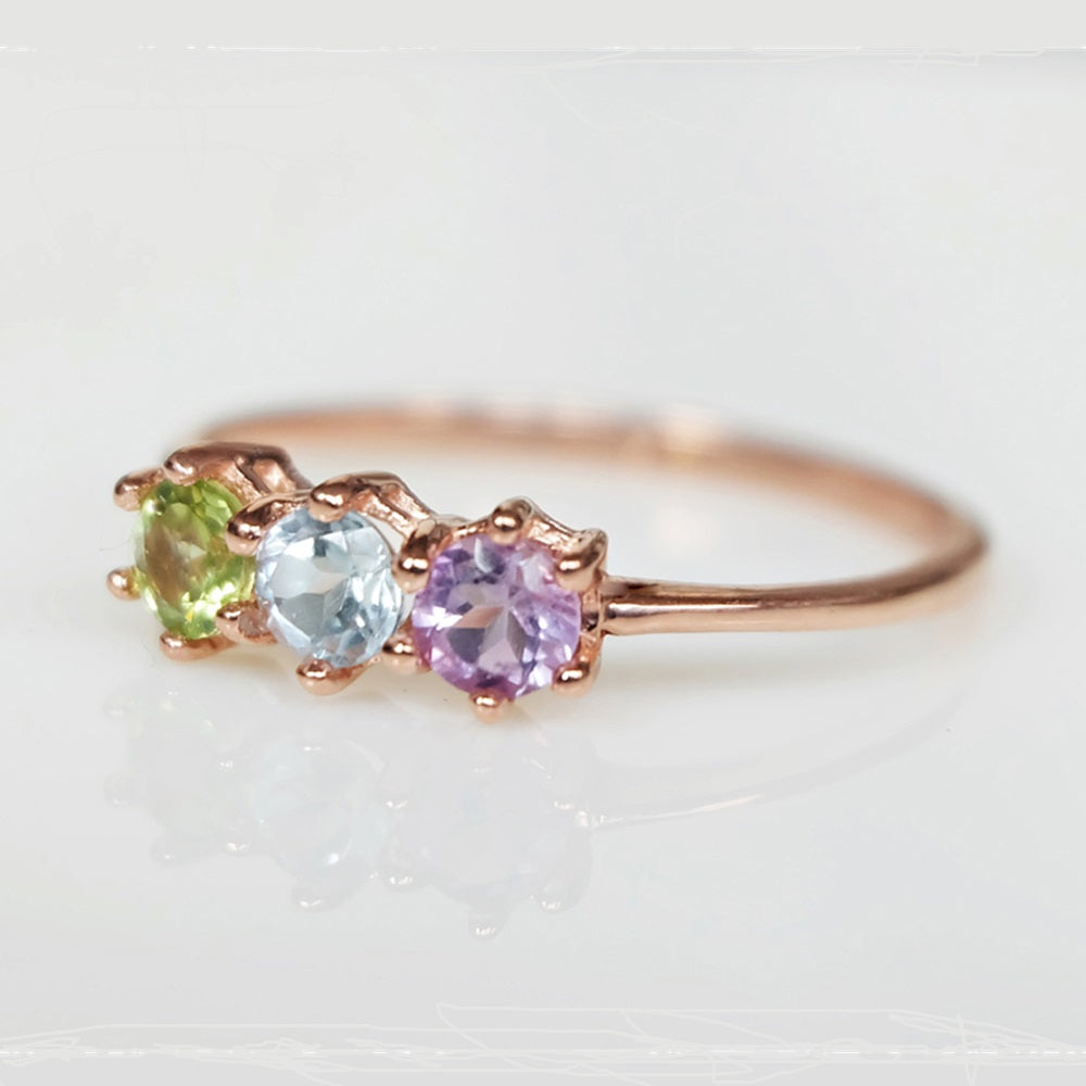 Triple Birthstone Ring Visser