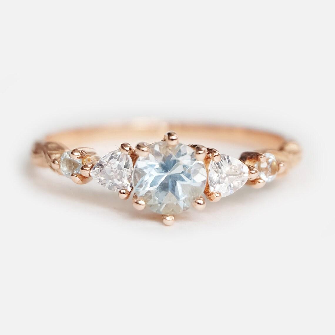 Aquamarine Engagement Ring Hydrius - SOVATS