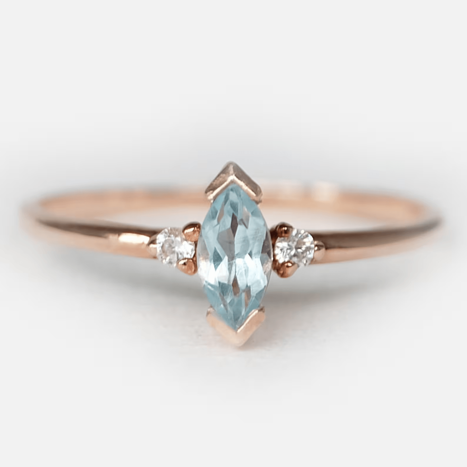 Aquamarine Diamond Ring Madeleine - SOVATS