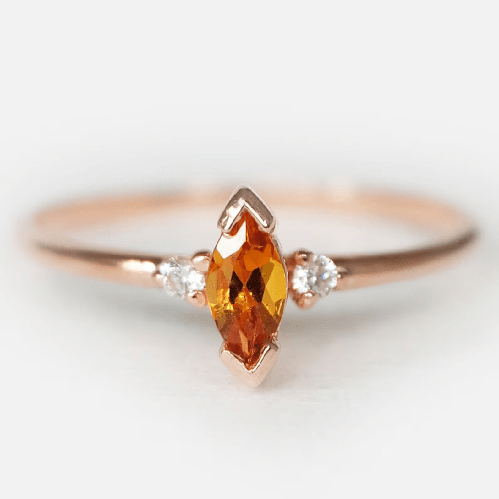 Citrine Diamond Ring Madeleine - SOVATS