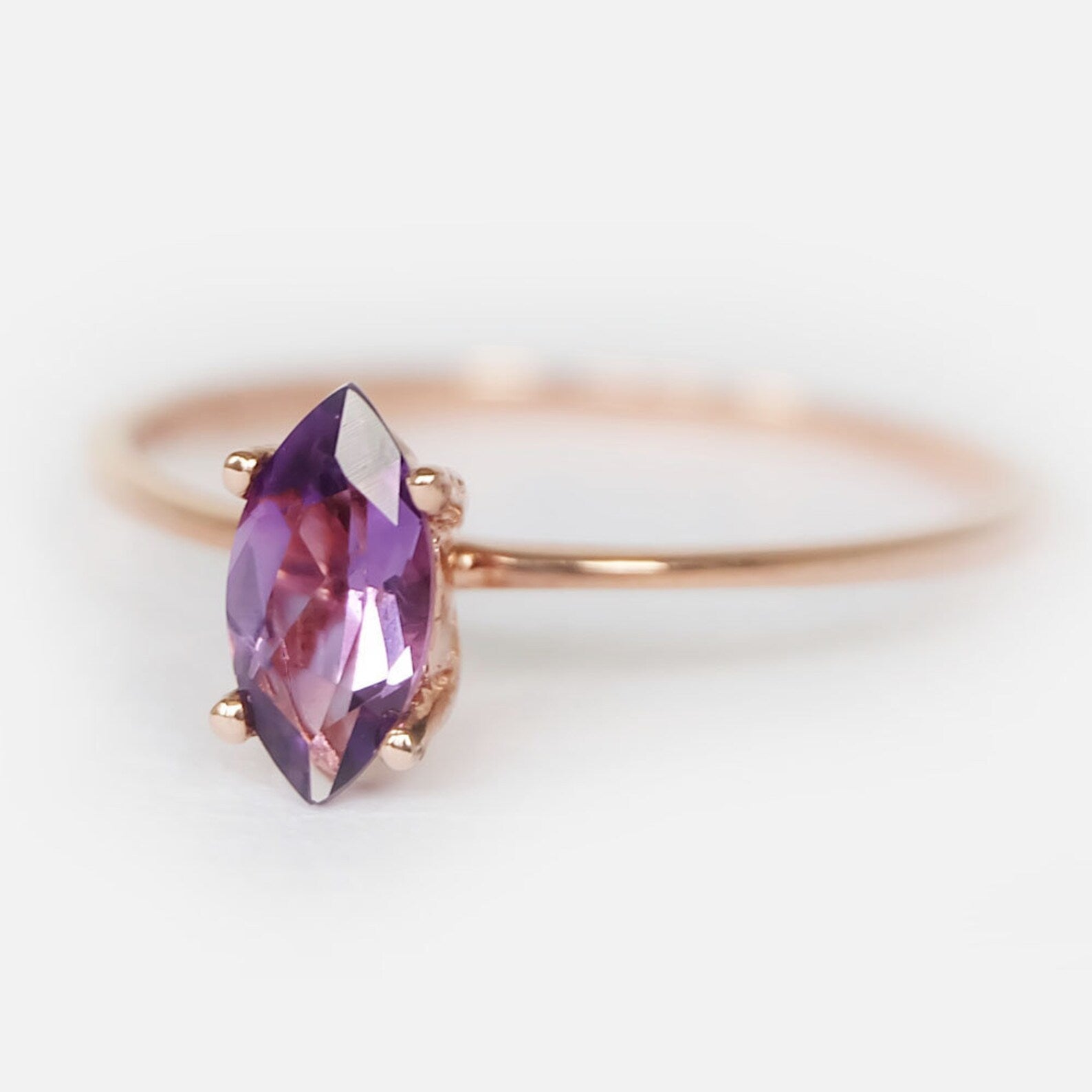 Amethyst Solitaire Ring Adrianne - SOVATS