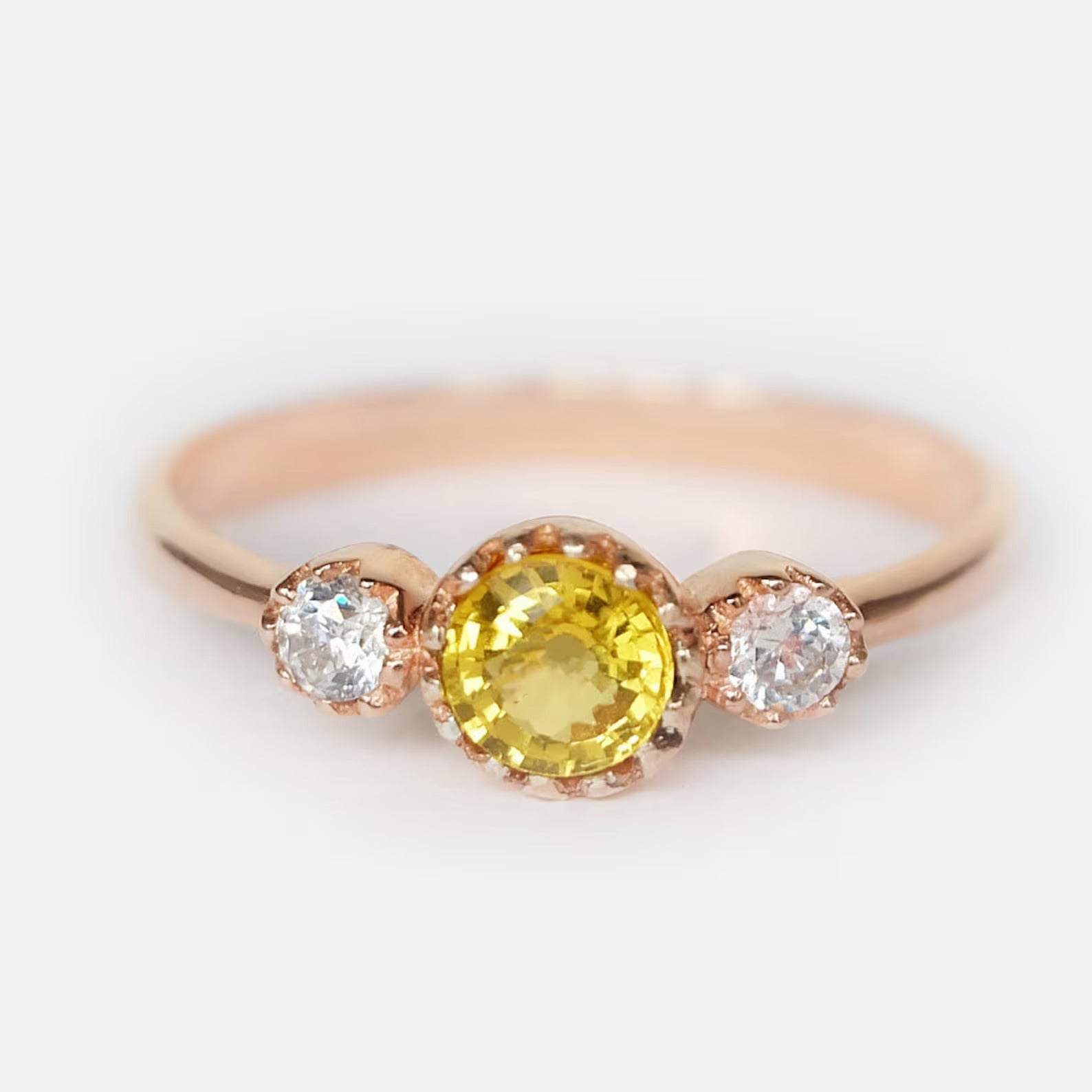 Yellow Sapphire Diamond Ring Samira - SOVATS