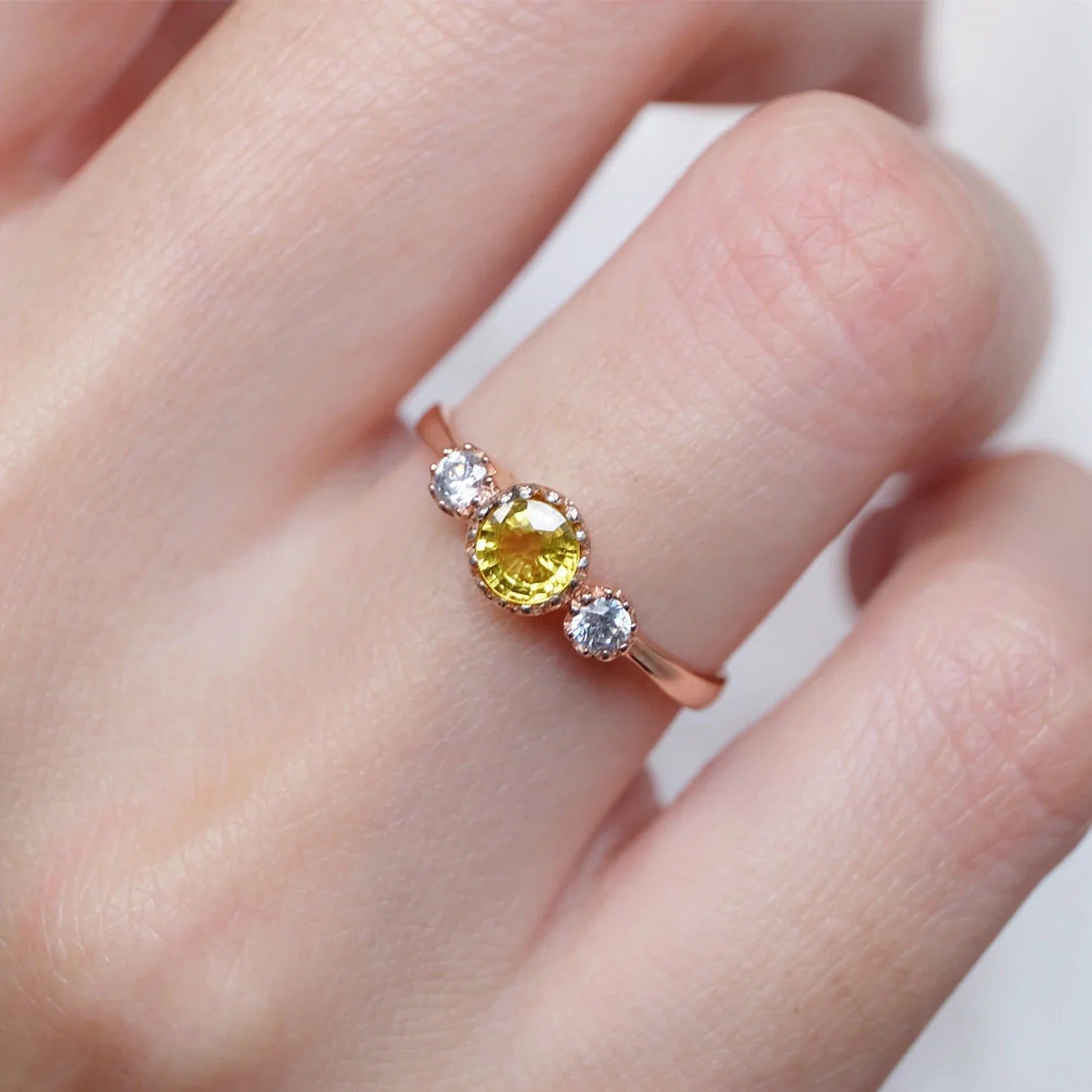 Yellow Sapphire Diamond Ring Samira - SOVATS