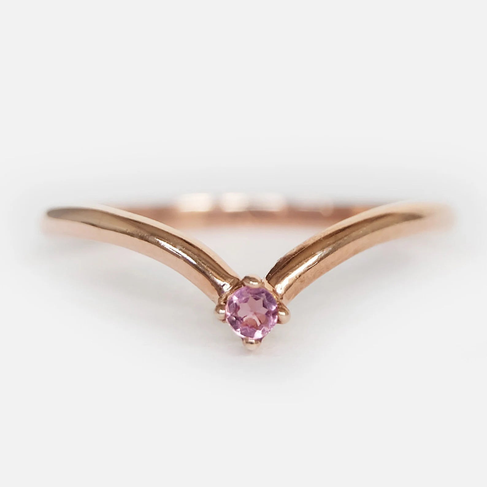 Pink Sapphire Solitaire Ring Beluna