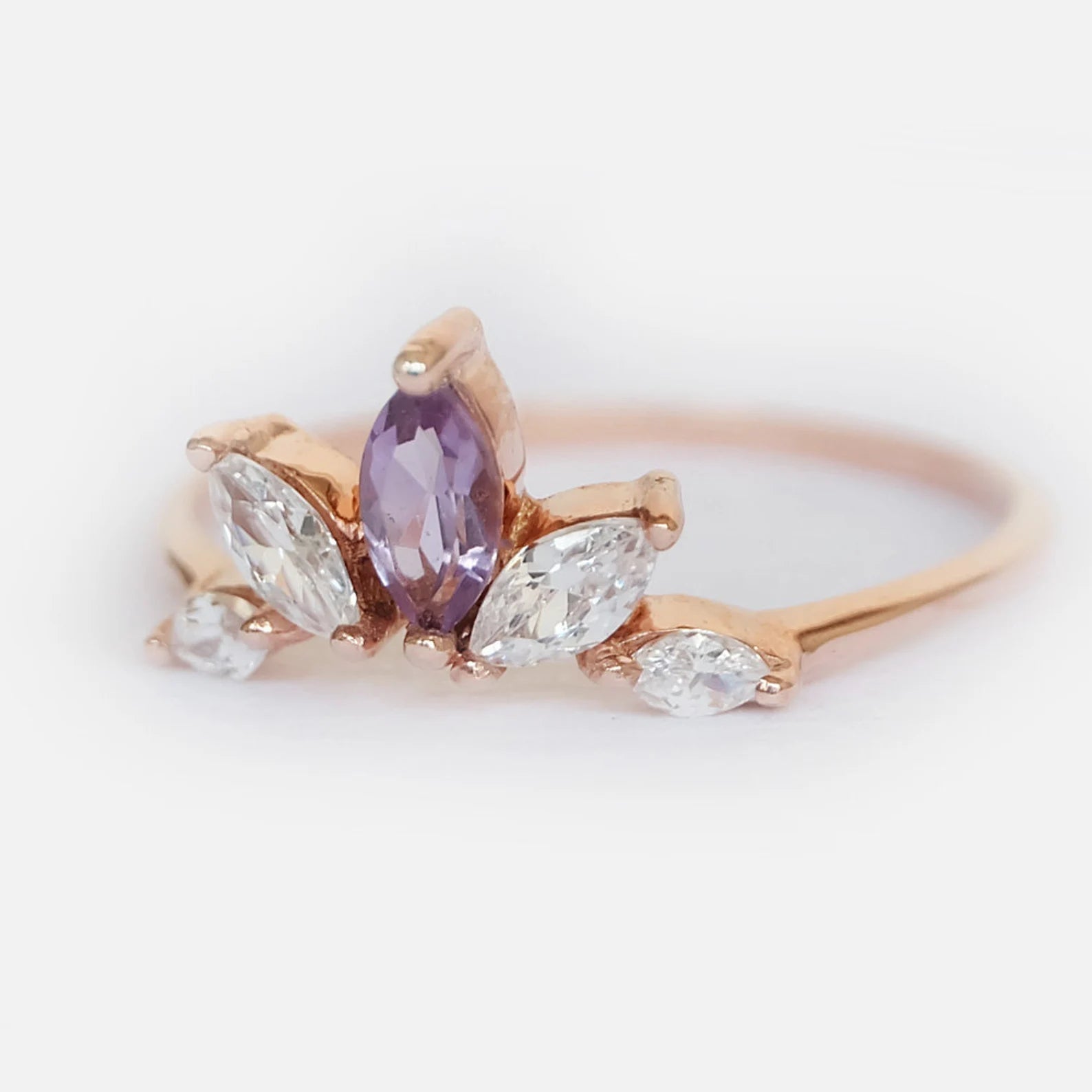 Amethyst Cluster Ring Enu - SOVATS