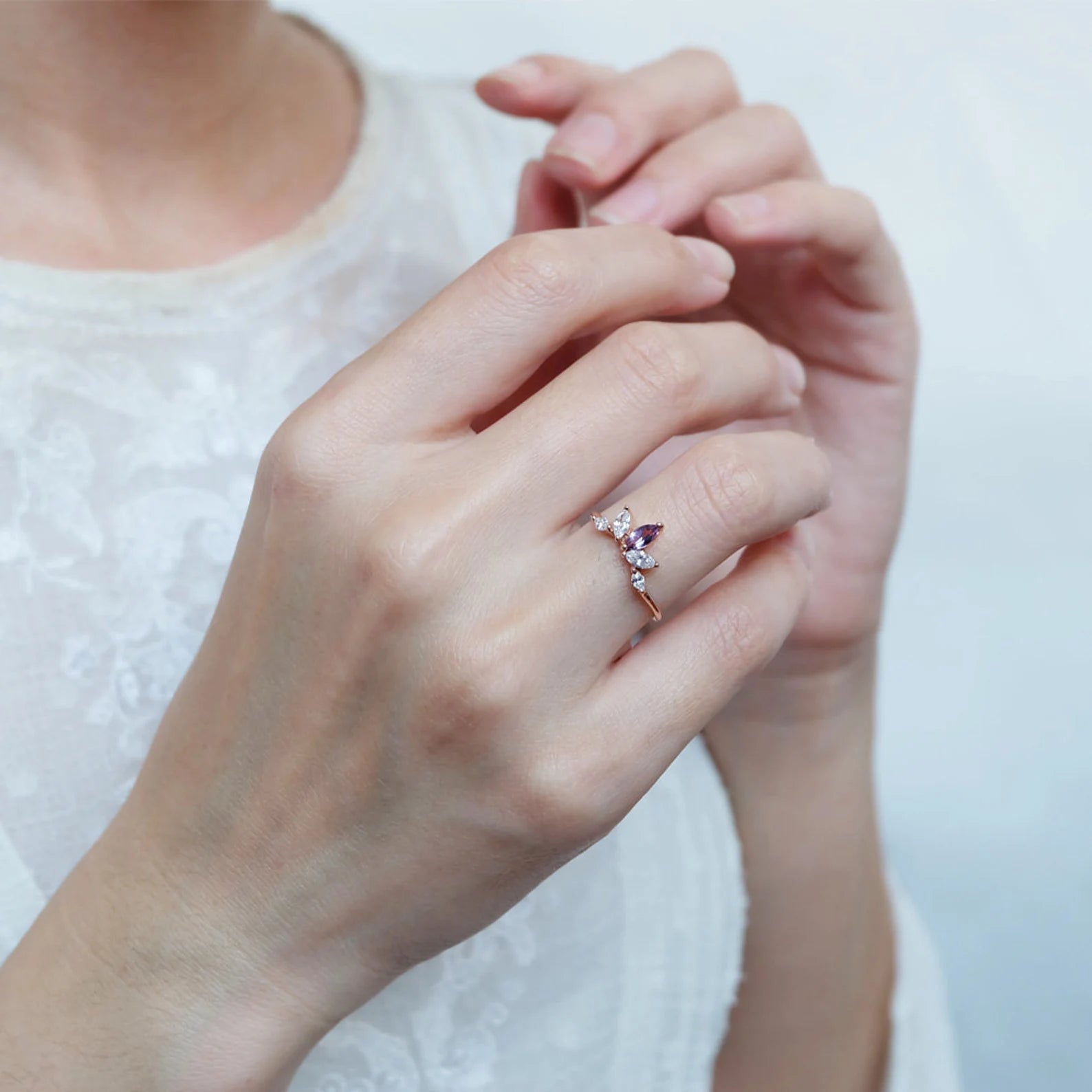 Amethyst Cluster Ring Enu - SOVATS