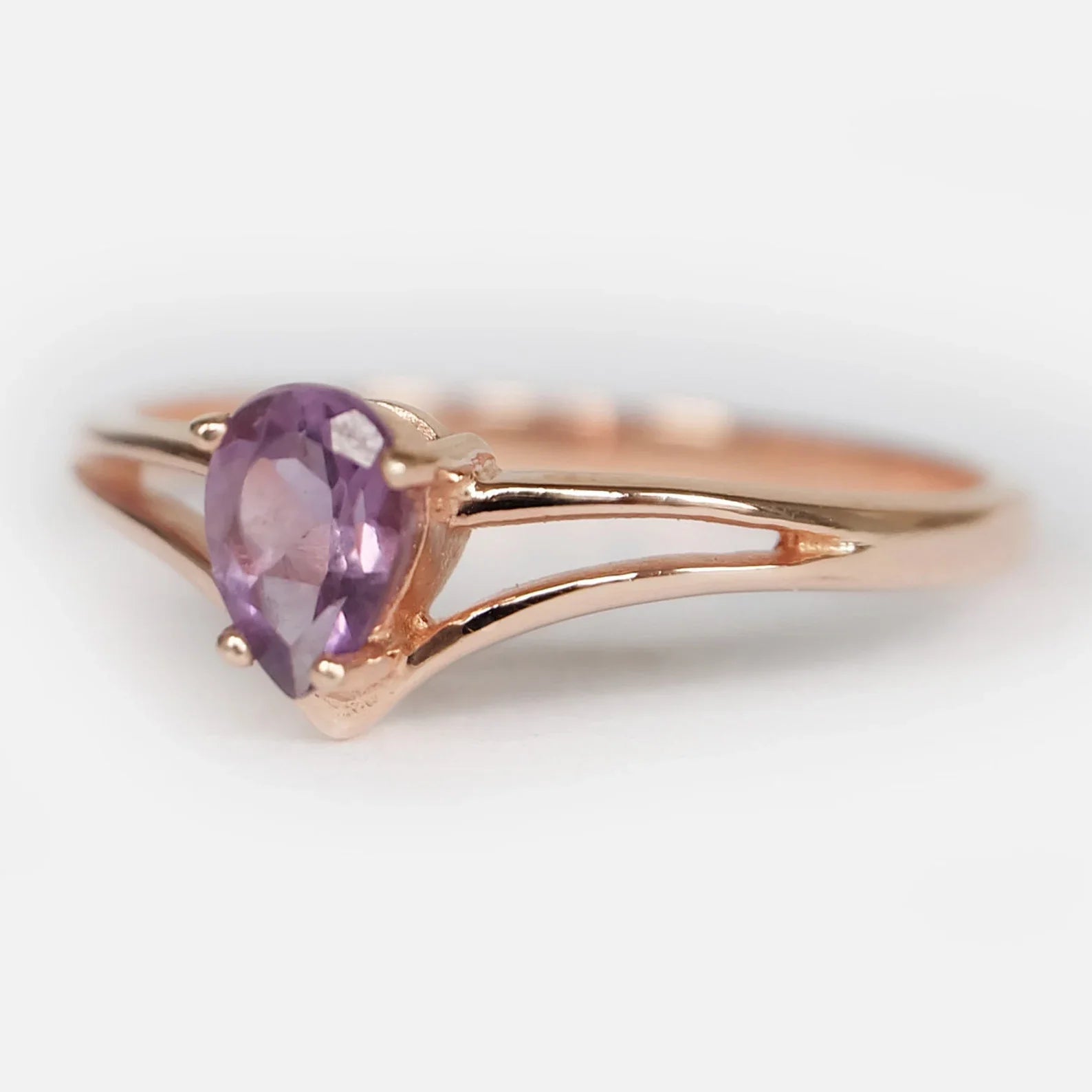 Amethyst Solitaire Ring Hilda - SOVATS