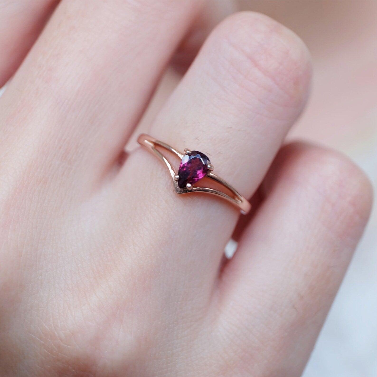 Rhodolite Ring Niobe - SOVATS