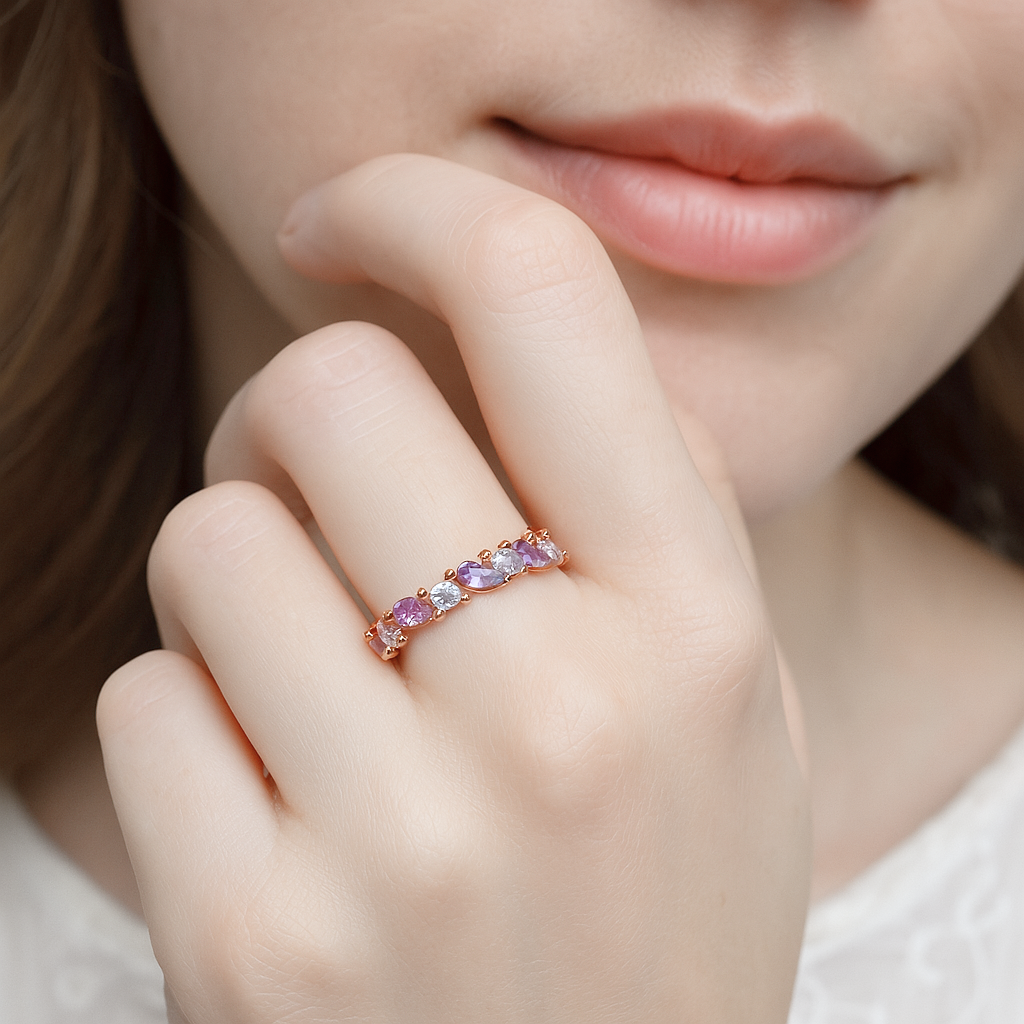 Amethyst Diamond Ring Natalya