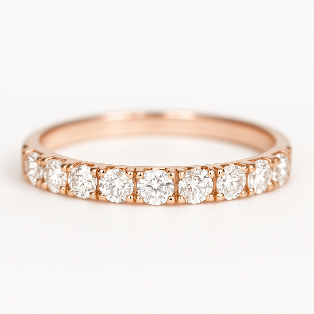 Diamond Half Eternity Ring Vilma