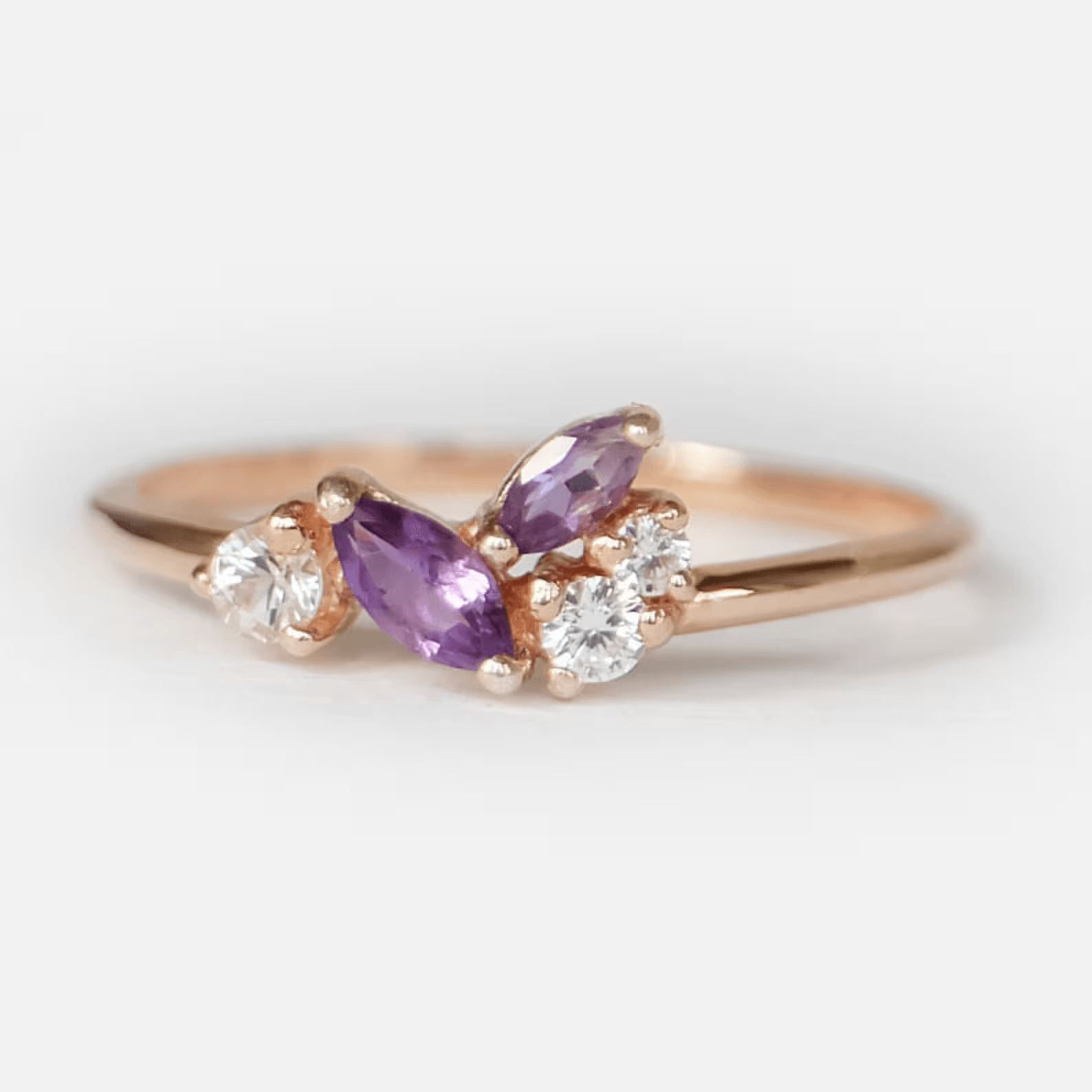 Amethyst Diamond Ring Dwi - SOVATS