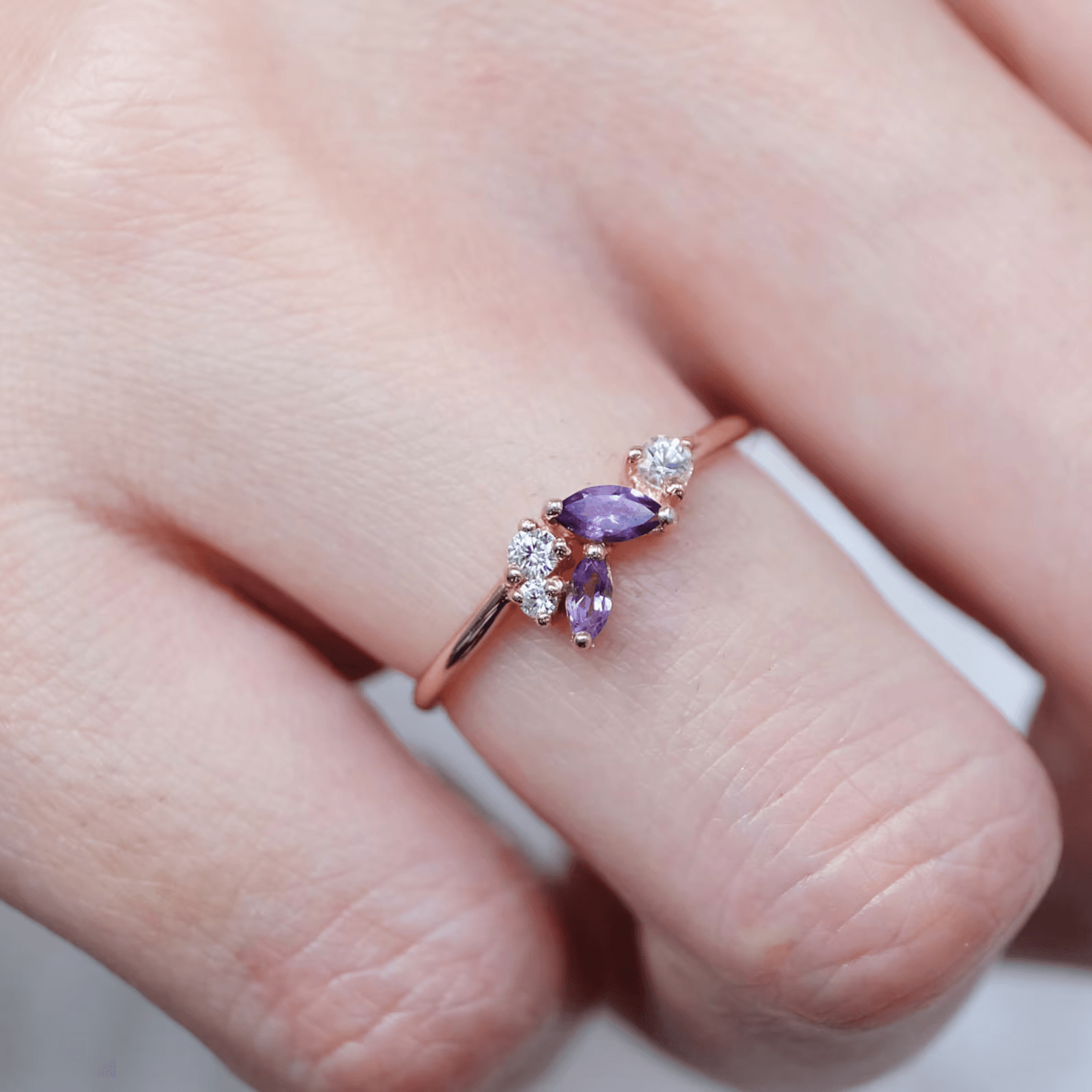 Amethyst Diamond Ring Dwi - SOVATS