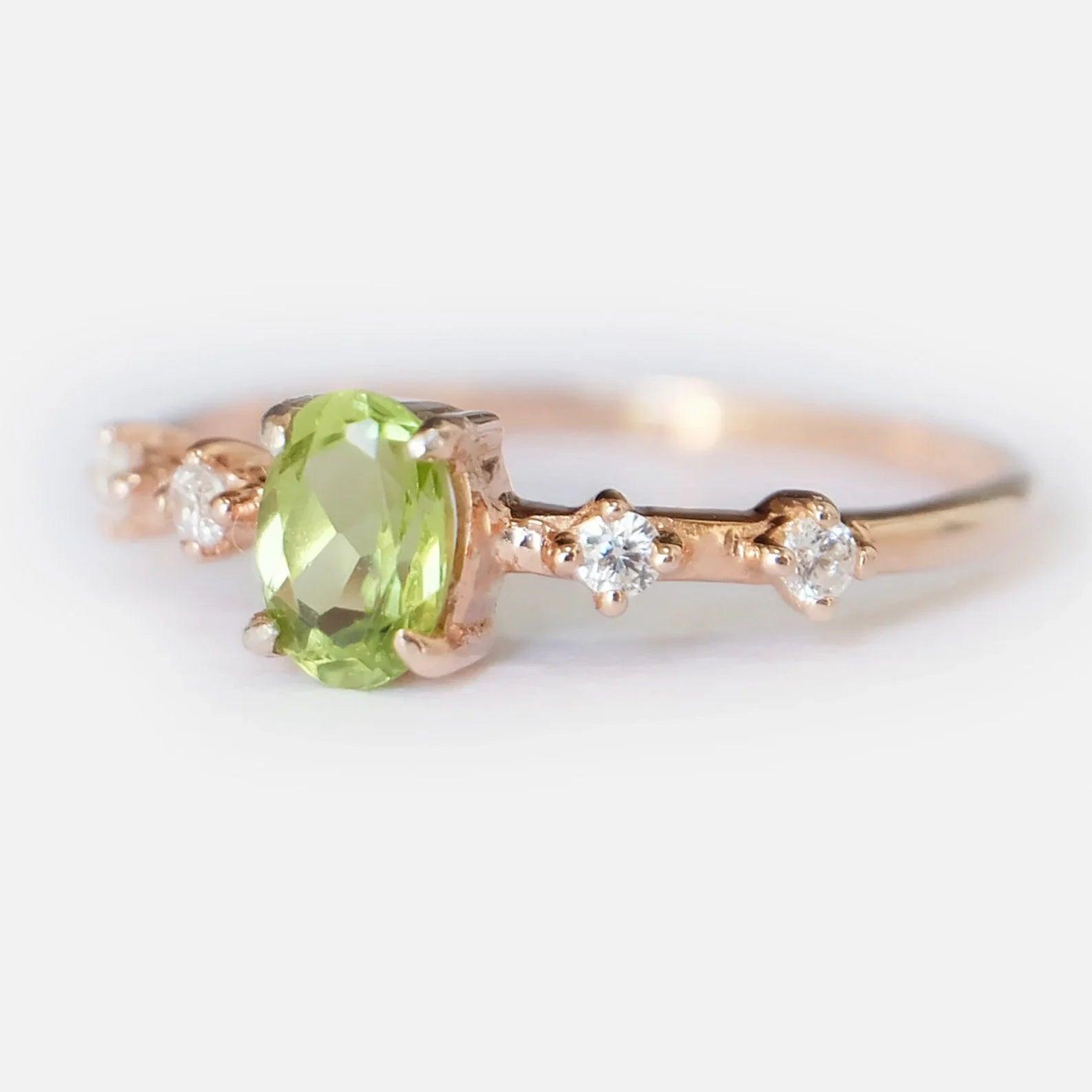 Peridot Diamond Ring Marwa - SOVATS
