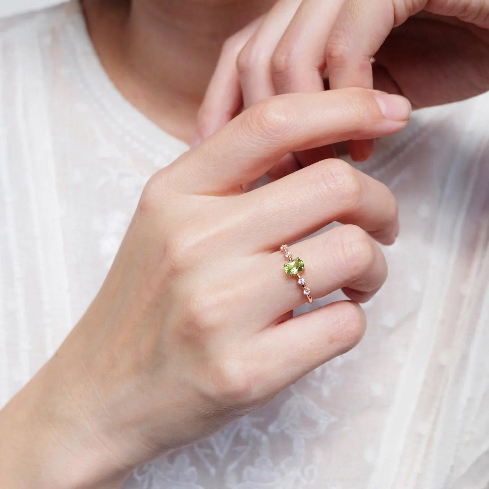 Peridot Diamond Ring Marwa - SOVATS