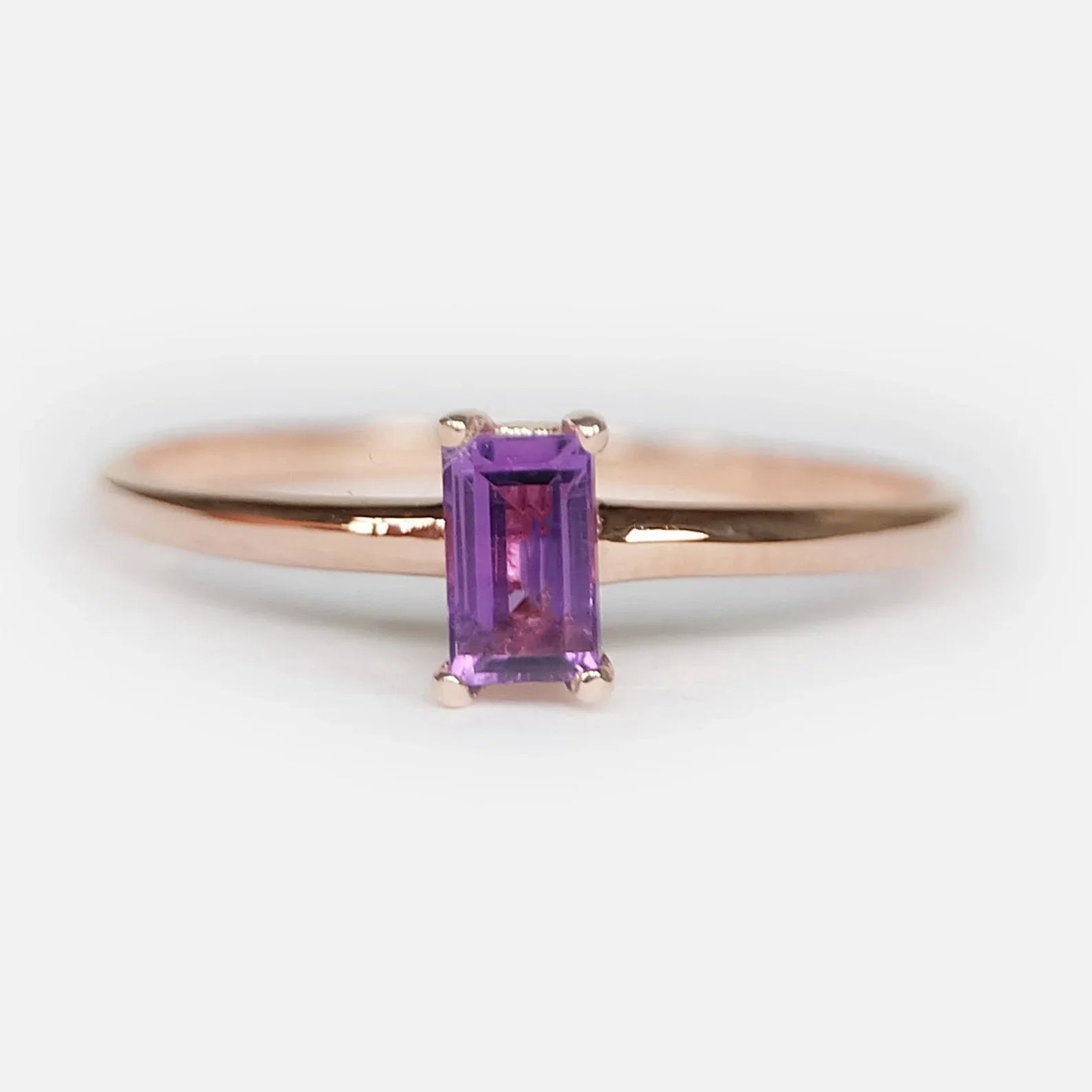 Amethyst Solitaire Ring Troyan - SOVATS