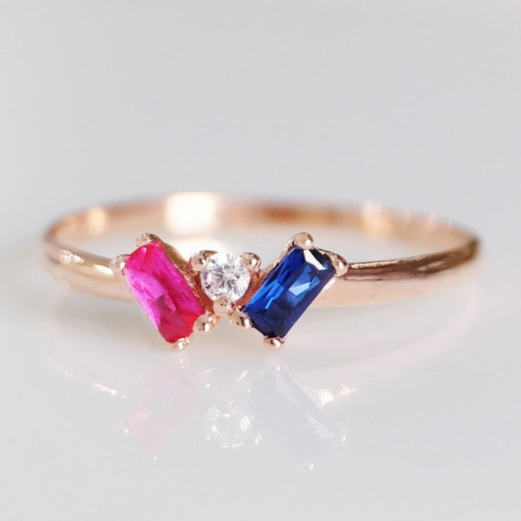 Dual Birthstone Ring Joan