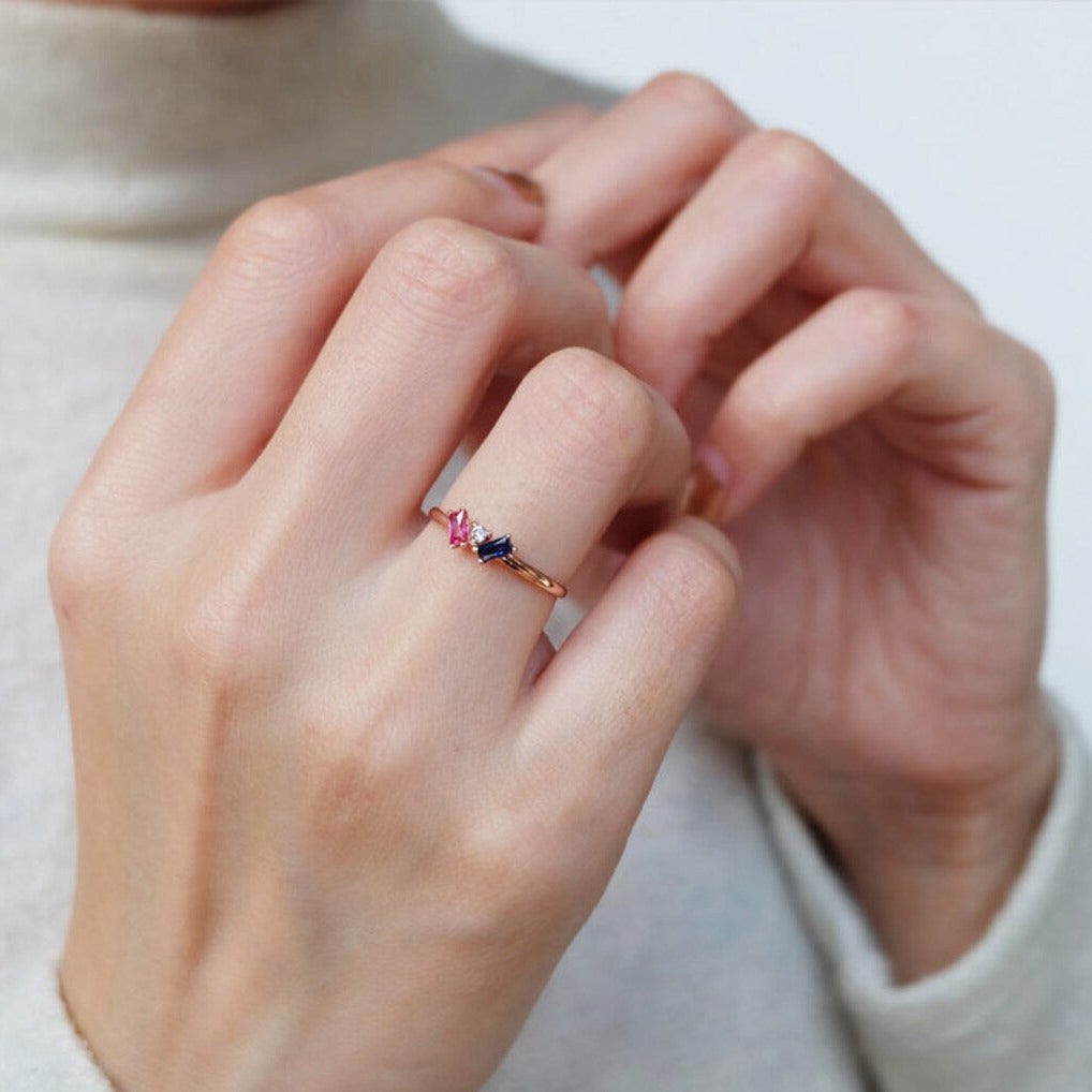 Dual Birthstone Ring Joan