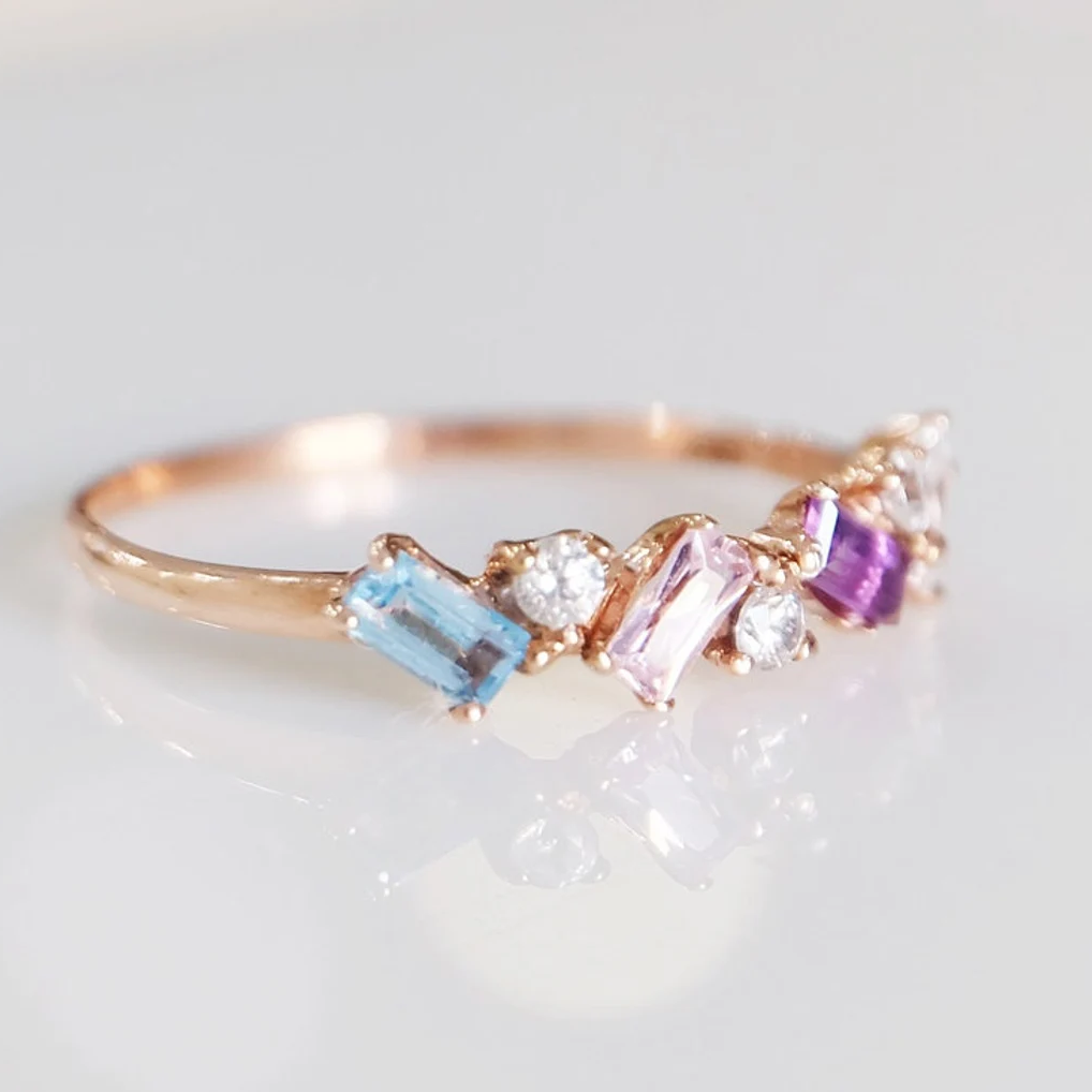 Quadruple Birthstone Ring Joan