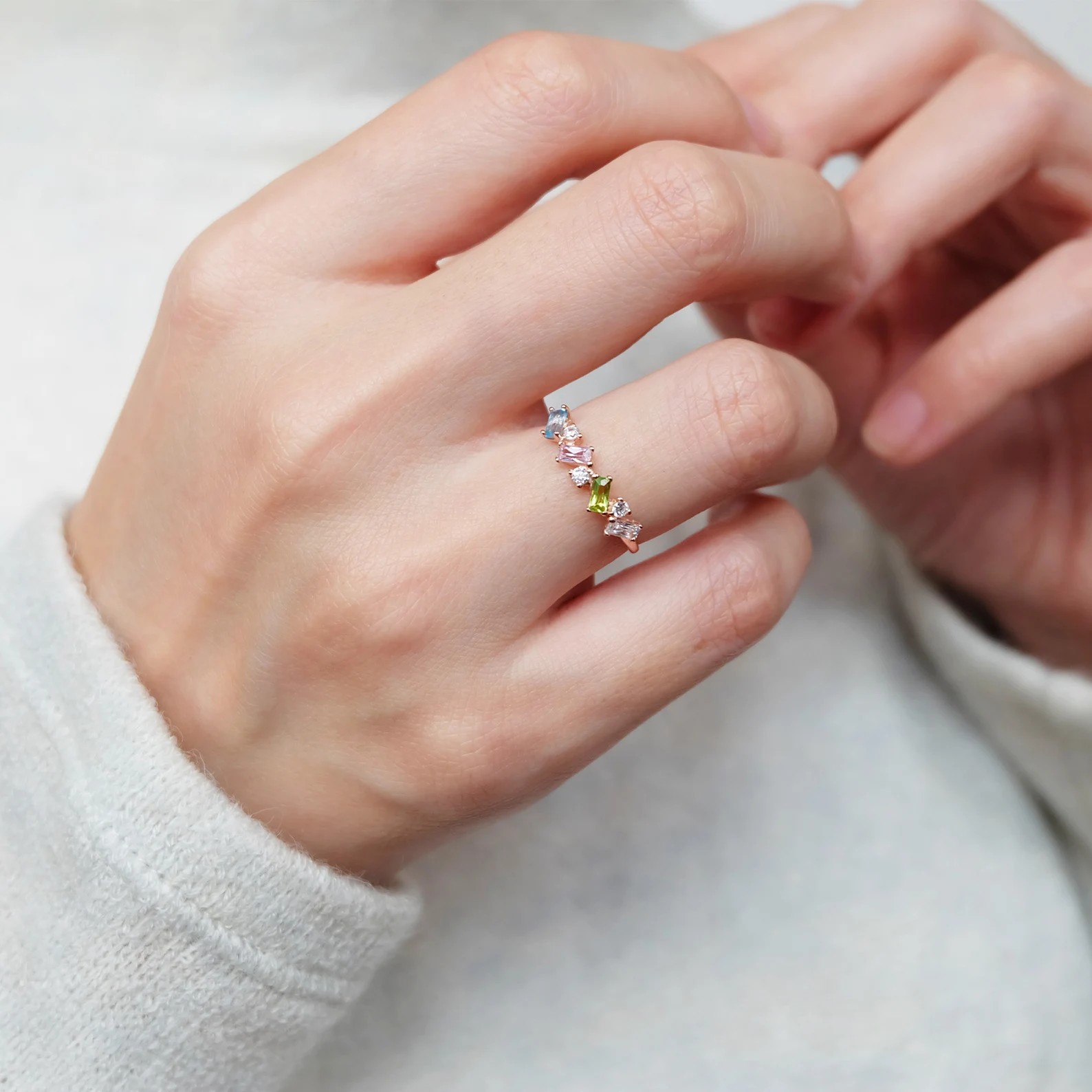 Quadruple Birthstone Ring Joan
